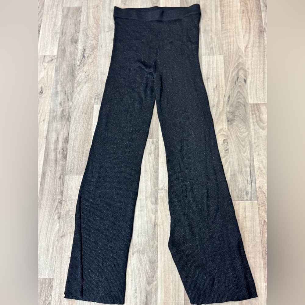 Love Tree Black Wide-Leg‎ Pants with sparkle NWOT size m